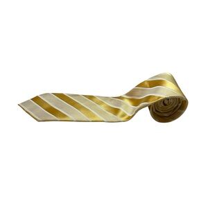 Donald J. Trump Signature Collection Elegant 100% Silk Gold Striped Men's Tie OS